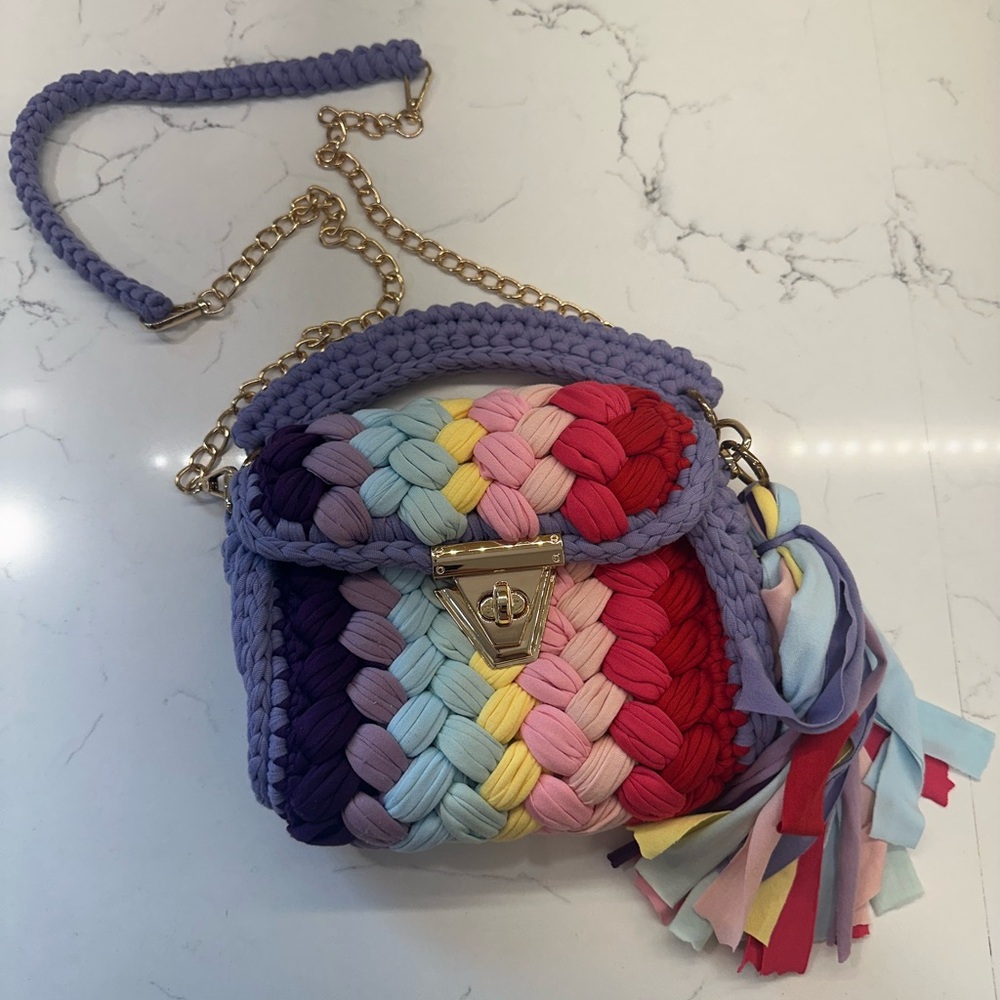 Colorful Woven Crossbody Bag